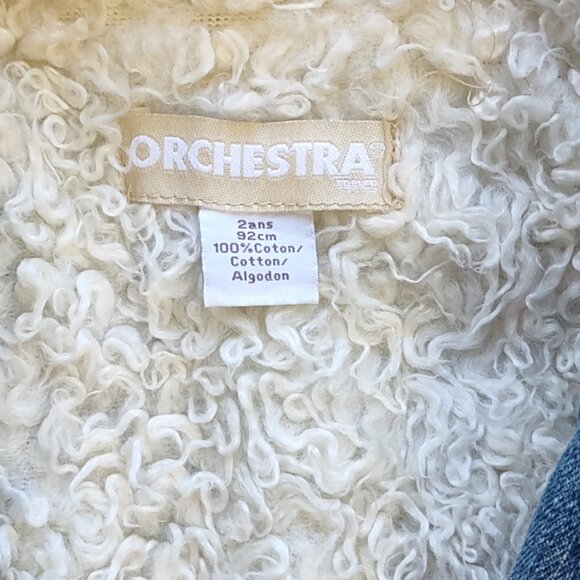 Orchestra 'Penny Lane' Denim Coat w/ Hood Embroidered Full Zip Toddler Girl 2T - Picture 10 of 11